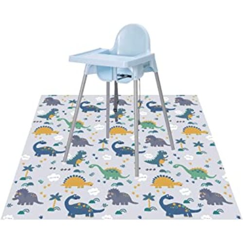 Splat Floor Mat for Under High Chair/Arts/Crafts by CLCROBD, 51" Waterproof Anti-slip Food Splash Spill Mess Mat, Washable Portable Picnic Mat and Table Cloth