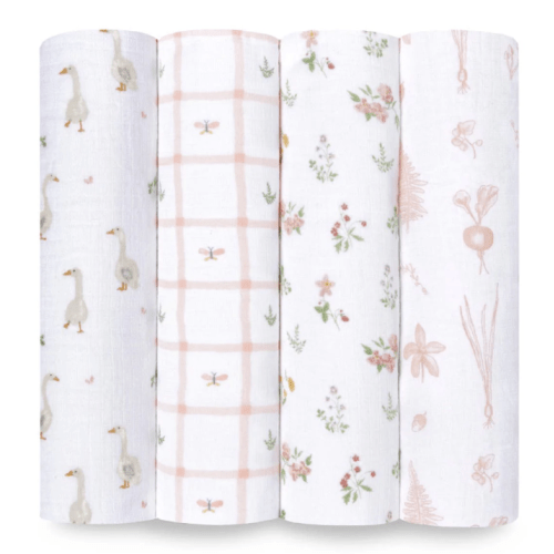 Country Floral Cotton Muslin Swaddle 4 Pack | aden + anais