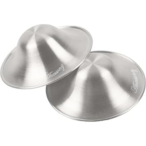 Silver Nursing Cups - Nipple Shields for Nursing Newborn - Breastfeeding Essentials - Newborn Essentials - 925 Silver Nipple Covers (Regular)
