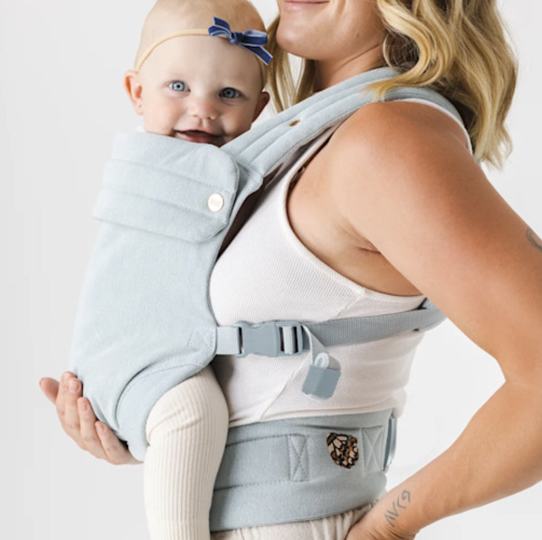 MABĒ The Monarch Baby Buckle Carrier - Dream Wash Denim