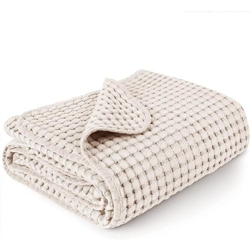 Konssy Waffle Baby Blanket for Boys & Girls, Soft Newborn Swaddle Blanket