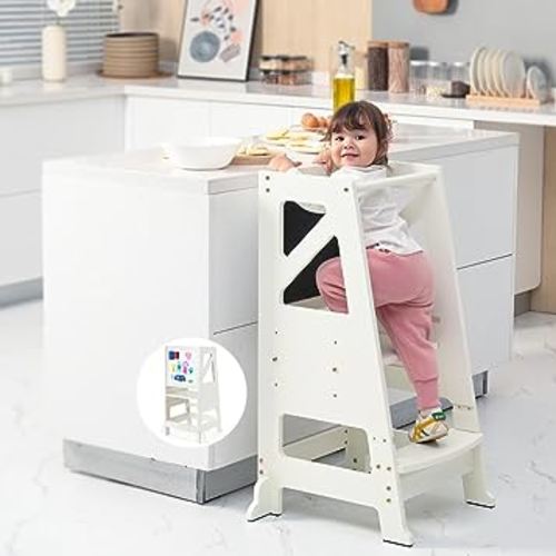 Toddler Kitchen Stool (White)