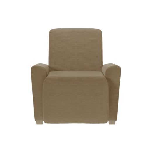4pc Chenille Stretch Recliner Slipcover Mushroom - Zenna Home