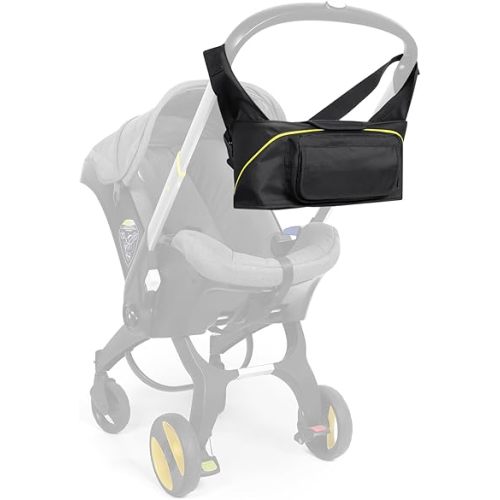 Upperkids Essentials Bag Compatible with Doona Infant Car Seat Stroller, Stroller Accessories, Organizer Bag, Car Seat Bag included Cup Holder, Phone Pockets, Wipes Pocket, Easy Access Baby Essentials