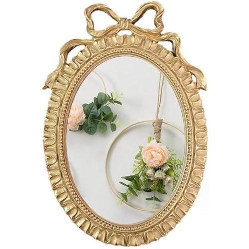 Vintage Picture Frame, 8.5" x 6" Oval Bowknot Photo Frames with Glass Front, Home Decor for Wall Haning or Tabletop Display