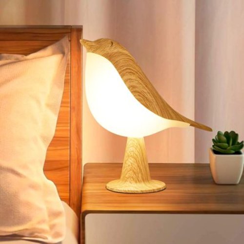 Small Cordless Bird Lamp, Touch Night Light with 3 Color Temperature/Dimmer Brightness/Touch Sensor/Aroma Diffuser, Rechargeable Battery Hummingbird Lamp for Kids, Bedside, Small Place (1Pack)