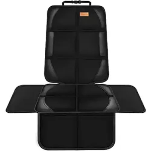 car seat Protector, Child seat Protection, Large Size car seat Protector - 600D Waterproof Fabric Thick Padding and Storage Pockets, Adaptable to Babies, Pets (1 Seat Protector)