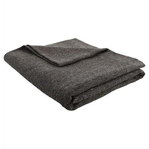 TAKTICK Grey 62x80 Military Wool Blanket for Emergency,Camping & Everyday Use (Grey)