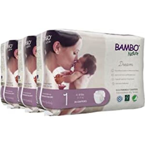 Amazon.com: Bambo Nature Premium Eco-Friendly Baby Diapers (Sizes 1 to 6 Available), Size 1, 108 Count : Baby