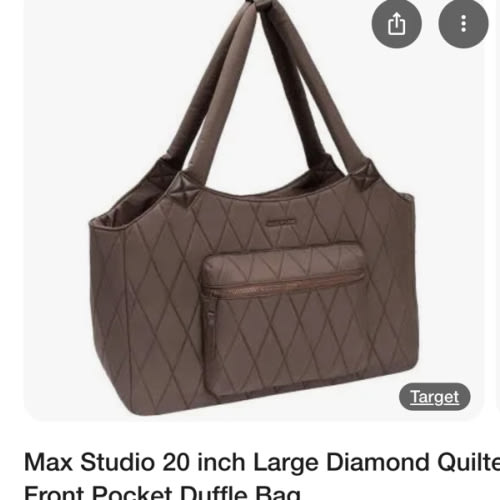max studio duffle quilted brown bag - Google Shopping