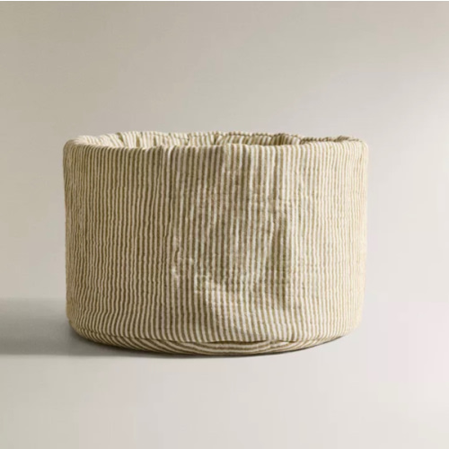 ROUND STRIPED MUSLIN BABY ORGANIZER