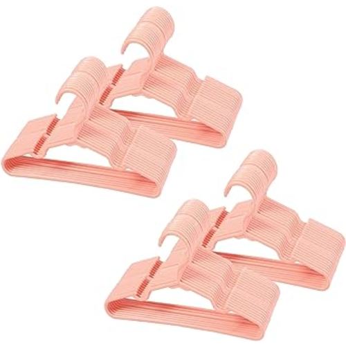 80 pcs Pink Baby Nursery Closet Hangers,Non-Slip Laundry Infant Pant Hanger for Newborn Clothes Gift,Ultra-Thin Child Coat Hanger for Girl Boy Toddler Kid