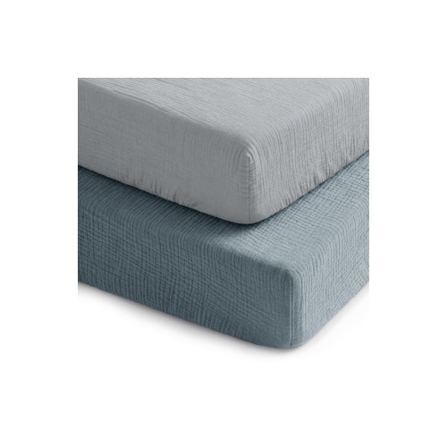 Muslin Fitted Crib Sheet - Pack of 2
