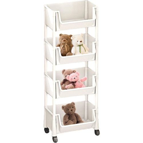 2/3/4 Tier Rolling Utility Cart Organizer - Mobile Storage Shelf With Lockable Caster Wheels, Stable And Sturdy Rolling Storage Carts, Multifunctional Utility Cart, For Kitchen Dining Room Living Room