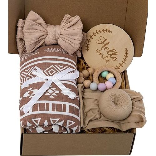 Newborn Baby Gift Set for Girls - Baby Shower Gifts, Baby Gift Box Set, Baby Girl Gifts, Baby Welcome Box, Newborn Gift Set with Essential Baby Items and Accessories