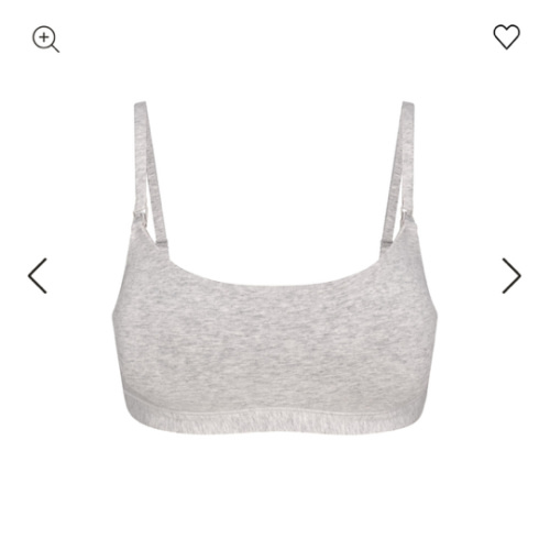 COTTON JERSEY MATERNITY NURSING SCOOP BRALETTE | LIGHT HEATHER GREY