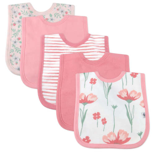 5-Pack Organic Cotton 4 in 1 Reversible Bibs | Honest Baby Clothing