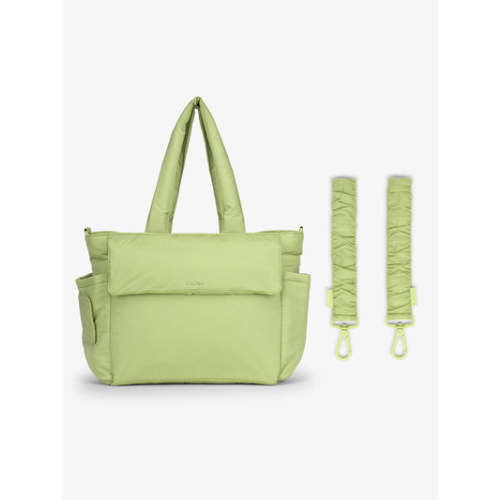 Lime Green Diaper Tote Bag with Stroller Straps