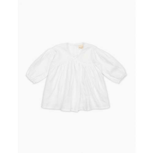 Gia Dress in White Linen