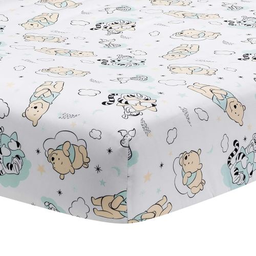 Lambs & Ivy Disney Baby Winnie The Pooh Hugs White Fitted Crib Sheet