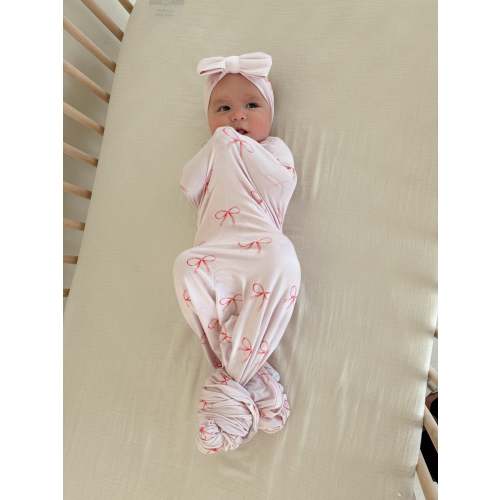 Bows | Bamboo Swaddle + Beanie Set