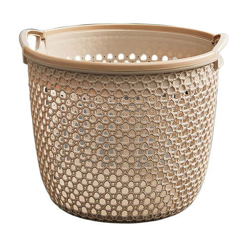 EARKITY Plastic Laundry Basket, Portable Dirty Clothes Basket, Clothes Hamper with Handles, Ventilated Clothes Basket, Sturdy Storage Bin for Bedroom, Dorm, Laundry Room and Baby Nursery