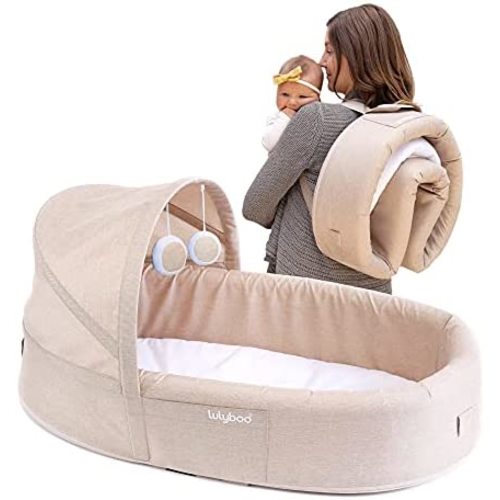 Lulyboo Indoor/Outdoor Cuddle & Play Lounge, Baby Nest, Oat