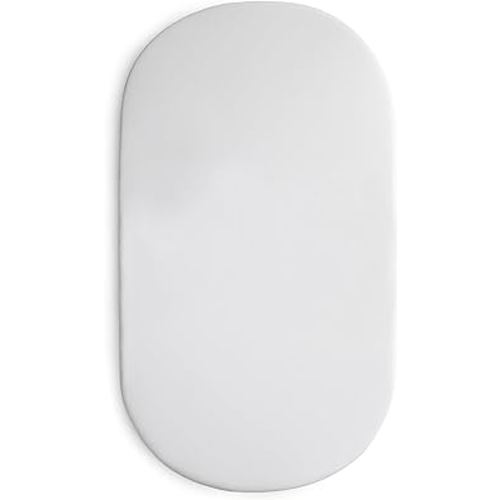 mushie Stretchy & Soft Bassinet Crib Sheet | Fitted 16" x 30" (White)