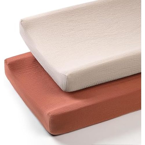 Changing Pad Cover for Baby: Muslin Print Changing Table Covers - Diaper Changing Pad Sheets for Girls Boys