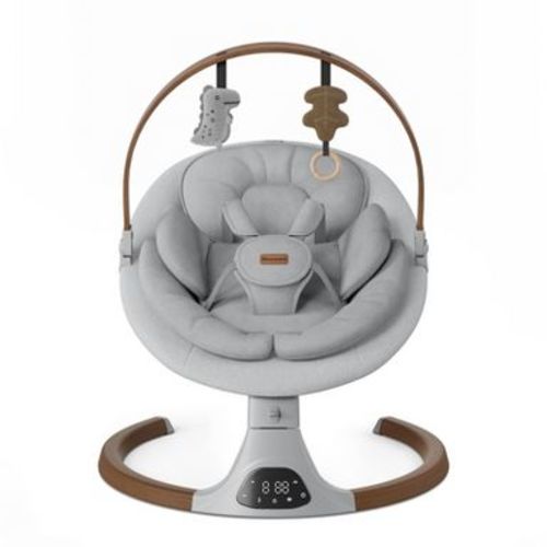BabyBond Baby Swings for Infants Bluetooth Infant Swing with 5 Speeds & Positions,11 Preset Lullabies and Remote Control, Light Gray