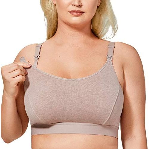 Gratlin Women's Plus Size Nursing Bra Sports Maternity Support Cotton Breastfeeding Bras