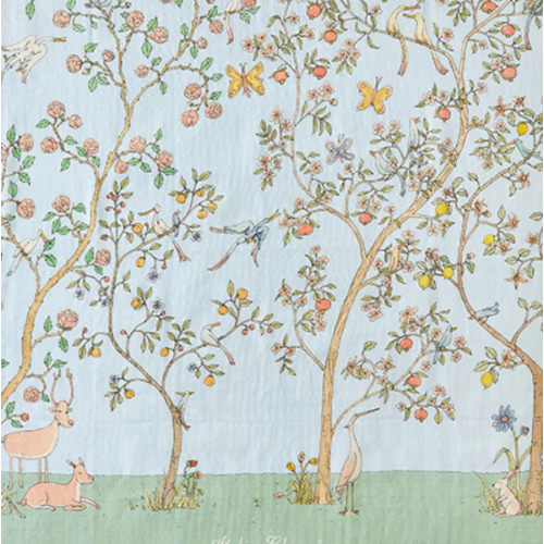 Atelier Choux Carré – In Bloom Blue Swaddle | Caitlin Wilson