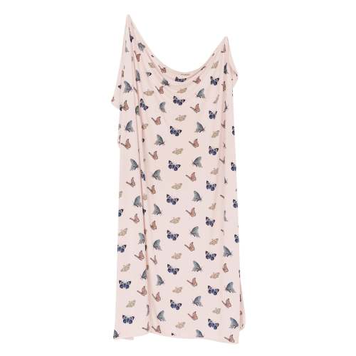 Swaddle Blanket in Blush Butterfly