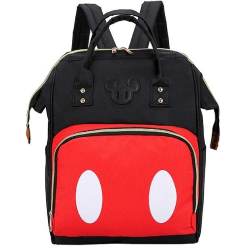Baby Diaper Bag Backpack, Large Capacity Waterproof Multi-Function Fashion Polka Dots Travel Bag Pack, Nursing Bag(B)