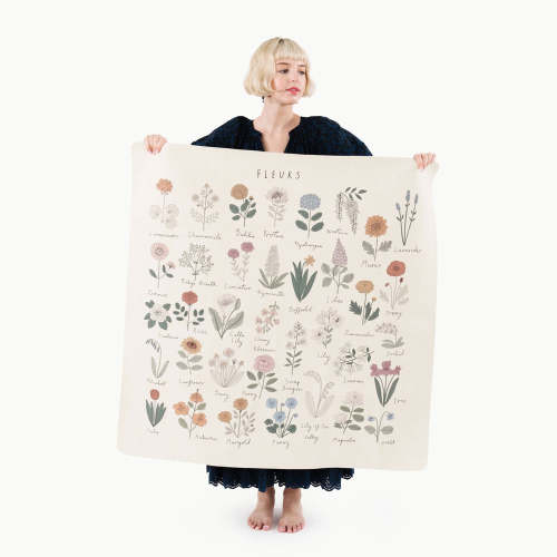Mini High Chair Mat in Fleurs