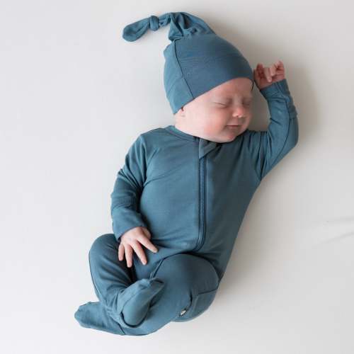 Zippered Footie in Atlantic