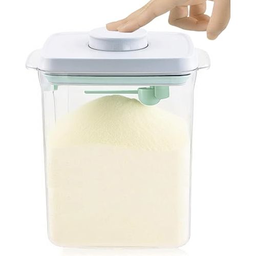 Formula Container for Baby Formula Dispenser with Scraper and Scoop One Button Handy 1000g Milk Powder Container BPA-Free Airtight Formula Storage Containers 2300ml
