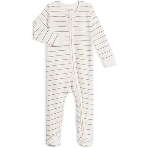 Colored Organics Baby Zip-Up Footed Sleeper with 2-Way Zipper - Newborn Organic Cotton Pajamas