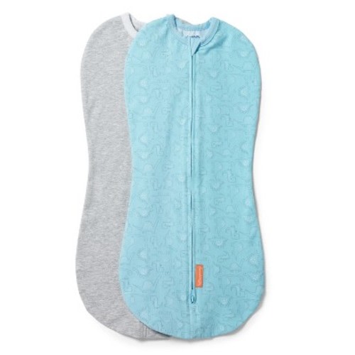 SwaddleMe by Ingenuity Zipper Baby Swaddle - 2pk - Dino Jam