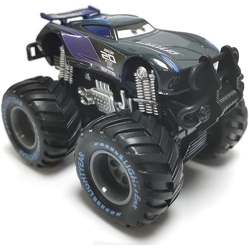 Movie Cars 2 3 Black Storm Jackson McQueen Curz Mater Giant Wheels Cars 1：55 Diecast Vehicles Toys（Black Storm Jackson）