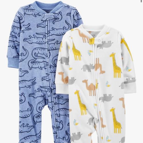 Simple Joys by Carter's Baby Boys' 2-Pack Fleece Footed Sleep and Play