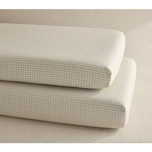 Rylee + Cru Plaid Organic Crib Fitted Sheet