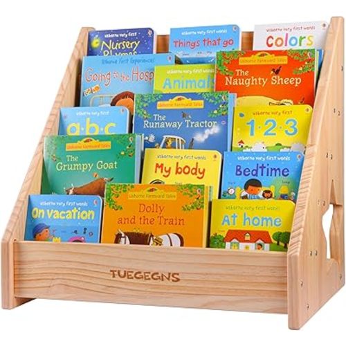 Montessori Bookshelf,Toddler Bookshelf for Kids,Organize Your Little One's Reading Adventure with Our Kids Bookshelf - Perfect for Kids!(Wood)