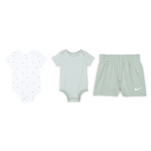 Nike Essentials Baby (0-9M) 3-Piece Striped Swooshfetti Set