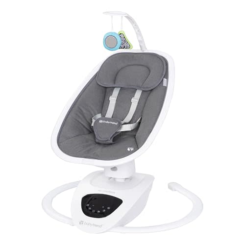 Baby Trend NuMotion Infinity Swing – 5 Motion Modes, Touchscreen Control, Remote, Multi‑Position Recline & Hanging Toys – Dash Grey