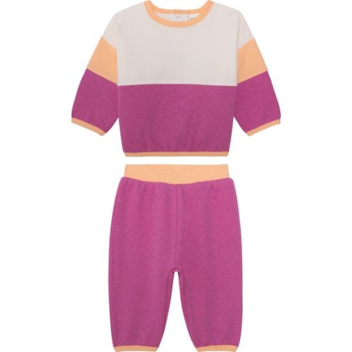 Quilted Colorblock Jogger Set