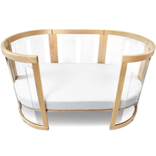 Amani Bebe Oval Fitted Sheet - White - babyhood