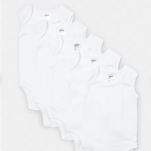 5 Pack Sleeveless Bodysuits