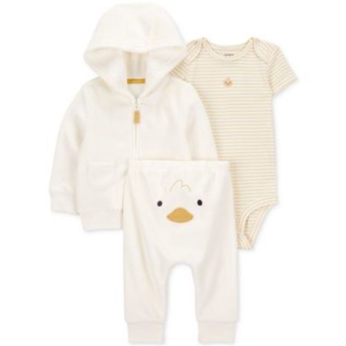 Baby Little Hooded Cardigan, Duck Bodysuit & Pants, 3 Piece Set