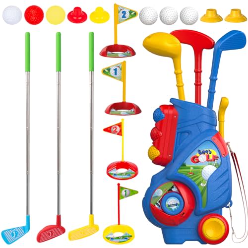 Liberry Toys for 2 3 4 5 Year Old Boy Girl Christmas Bithday Gift-Toddler Golf Set Kids Mini Golf Clubs Set